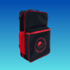 Black Superior Boccia Backpack_with red strap and zipper