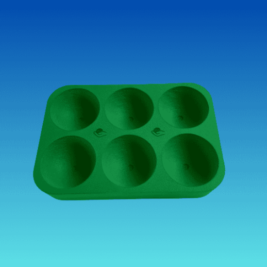 Green Boccia tray for 6 balls