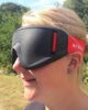 Justa Blind Sports Mask with red strap